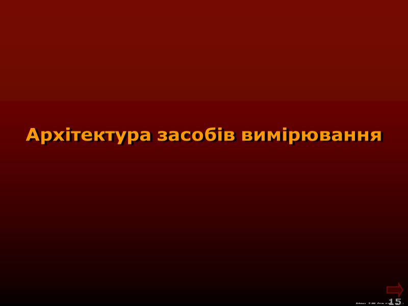 М.Кононов © 2009 E-mail: mvk@univ.kiev.ua 15 Архітектура засобів вимірювання М.Кононов © 2009 E-mail: mvk@univ.kiev.ua 15 Архітектура засобів вимірювання